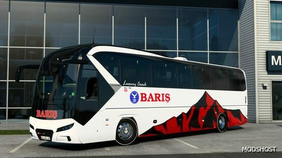 ETS2 Neoplan Bus Mod: Tourliner 13M Erzincan BARış Kaplaması (Featured)