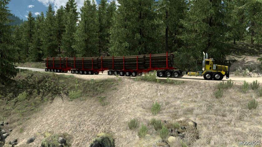 ATS Trailer Mod: Arctic Logs 5 Axle Reworked 1.49 (Featured)