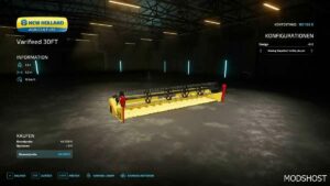 FS22 NEW Holland Header Mod: Varifeed 30FT V2.5 (Image #4)