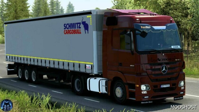 ETS2 Truck Mod: Mercedes Actros MP3 Reworked V4.4 1.49 (Featured)