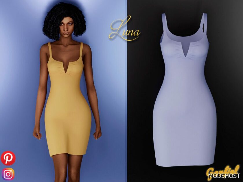 Sims 4 Elder Clothes Mod: Luna – Cute Casual Dress (Featured)