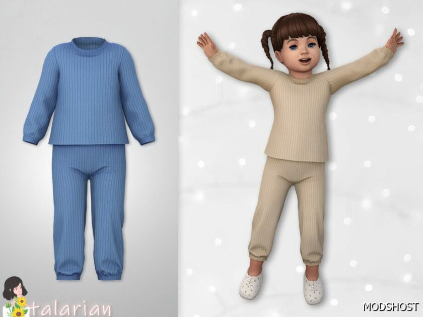 Sims 4 Kid Clothes Mod: Stevie Knit Outfit (Featured)