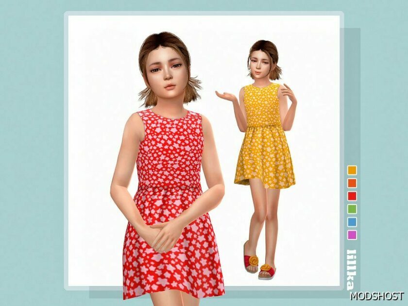 Sims 4 Dress Clothes Mod: Everly Dress (Featured)