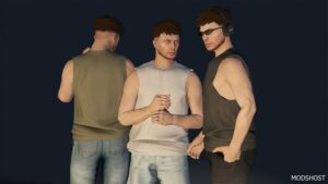 GTA 5 Player Mod: Sleeveles TOP for MP Male V1.1 (Image #2)