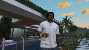 GTA 5 Player Mod: Cool T-Shirt Simpl Nike 5 Defrint Color for Franklin (Image #5)