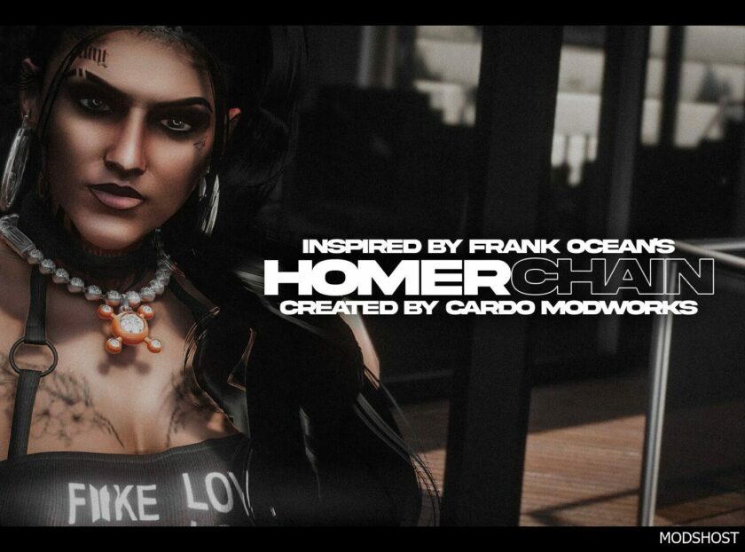 GTA 5 Player Mod: Homer Inspired Chain for MP Female (Featured)