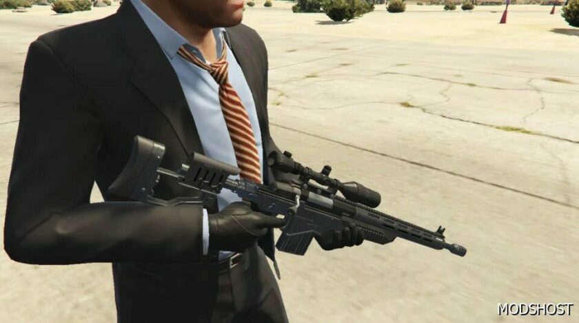 GTA 5 Weapon Mod: Precision Rifle FIX NO Model Replace (Featured)