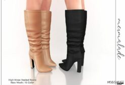 Sims 4 Female Shoes Mod: High Knee Heeled Boots S281 (Featured)