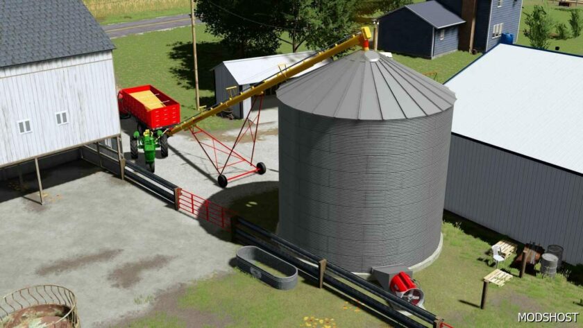 FS22 Placeable Mod: 24 – 27 Grain Bins (Featured)