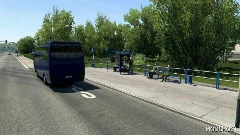 ETS2 Mod: Busy Bus Stations V1.1 1.49 (Featured)