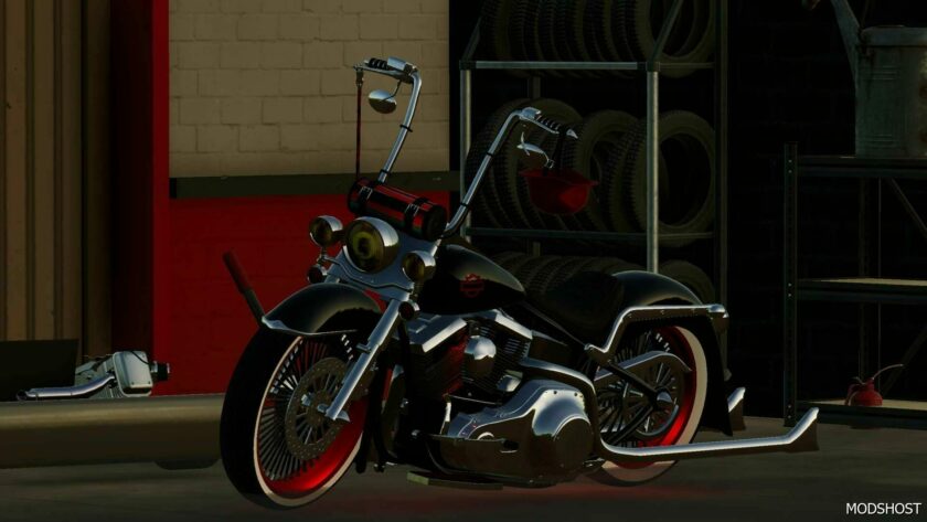 FS22 Vehicle Mod: Harley Softail (Featured)