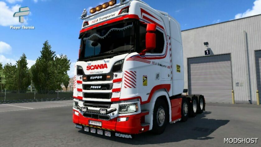 ETS2 Scania Mod: Mega Transporter Skin for Scania S by Player Thurein (Featured)