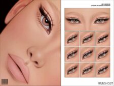 Sims 4 Female Makeup Mod: Basic Eyeliner with Eyelashes N298 (Featured)