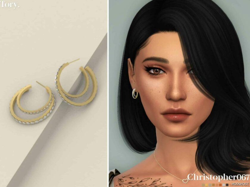 Sims 4 Accessory Mod: Tory Earrings (Featured)