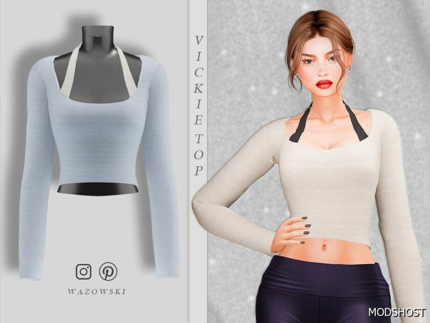 Sims 4 Everyday Clothes Mod: Vickie TOP (Featured)