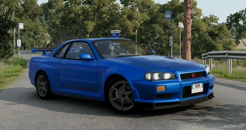 BeamNG Nissan Car Mod: Skyline R34 V4.0 0.31 (Featured)