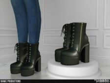 Sims 4 Female Shoes Mod: High Heel Boots - S122301 (Featured)