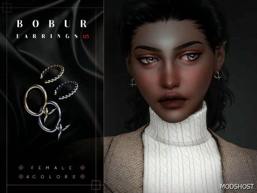 Sims 4 Female Accessory Mod: Barbed Wire Cuff Earrings (Featured)