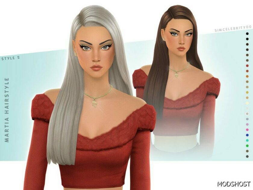 Sims 4 Female Mod: Martia Hairstyle No.2 (Featured)