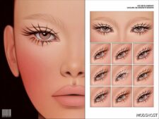 Sims 4 Female Makeup Mod: Maxis Match 2D Eyelashes N70 (Featured)