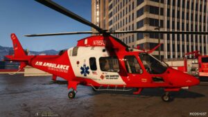 GTA 5 Paint Mod: Augusta Westland AW109 Lsfd – LOS Santos Fire Department (Image #2)