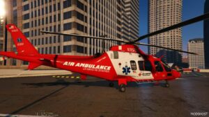 GTA 5 Paint Mod: Augusta Westland AW109 Lsfd – LOS Santos Fire Department (Image #3)