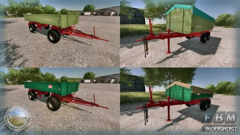 FS22 Trailer Mod: 3-Side Brand Tipper Turntable and Tandem Tipper Update V1.2.3 (Featured)