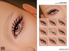 Sims 4 Female Makeup Mod: Maxis Match 2D Eyelashes N71 (Featured)