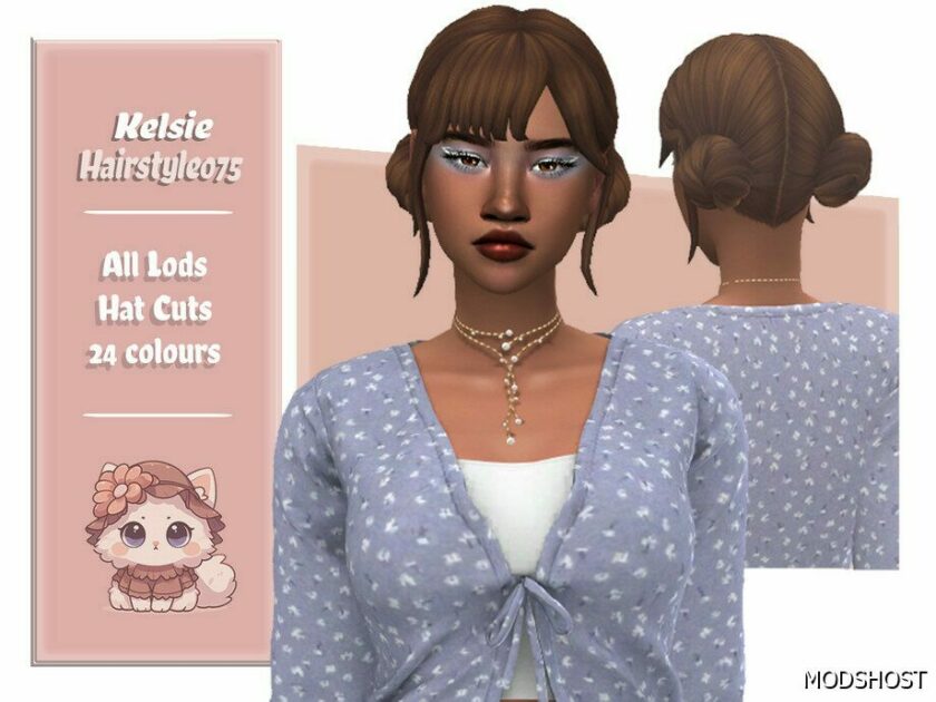 Sims 4 Female Mod: Kelsie Hairstyle (Featured)