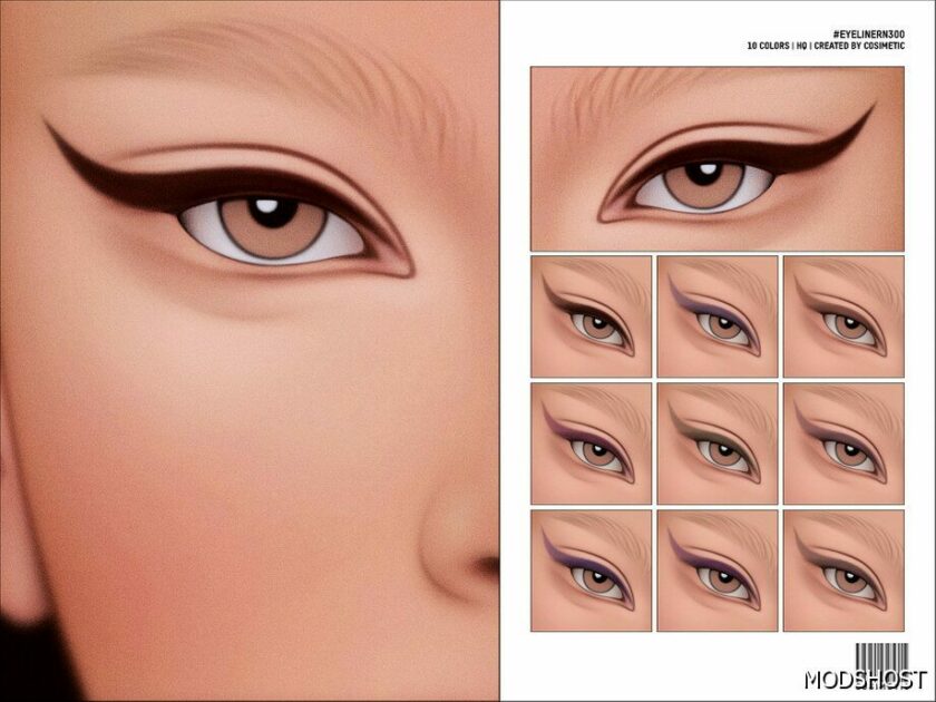 Sims 4 Female Makeup Mod: Eyeliner N300 (Featured)