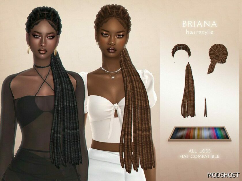 Sims 4 Female Mod: Briana Hairstyle (Featured)