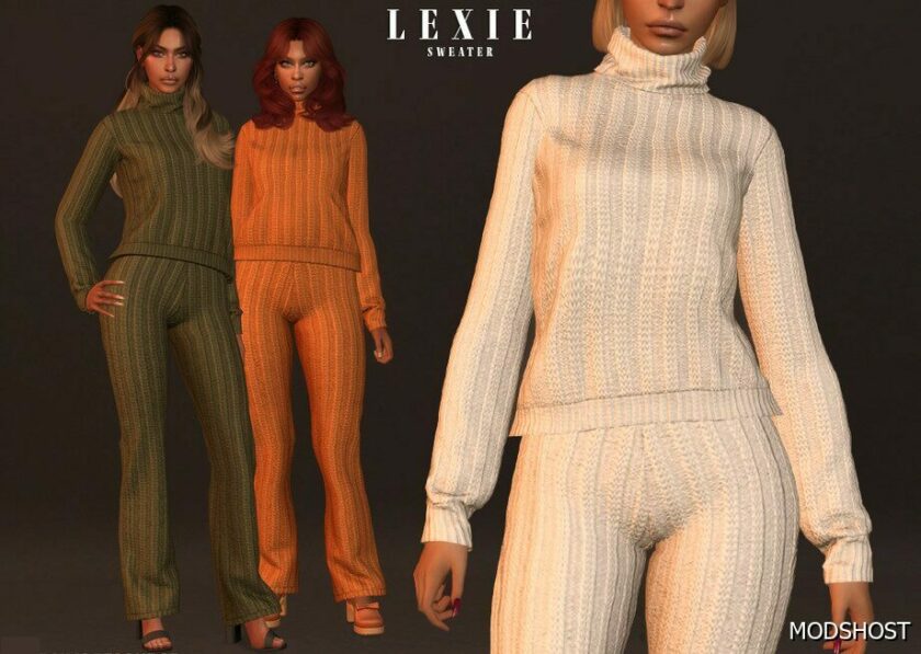 Sims 4 Female Clothes Mod: Lexie SET (Featured)