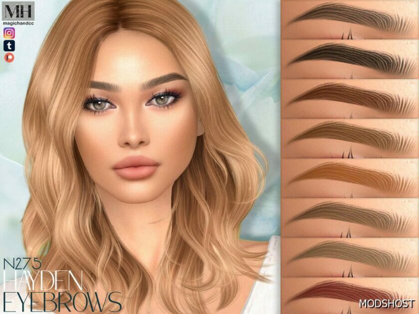 Sims 4 Eyebrows Hair Mod: Hayden Eyebows N275 (Featured)