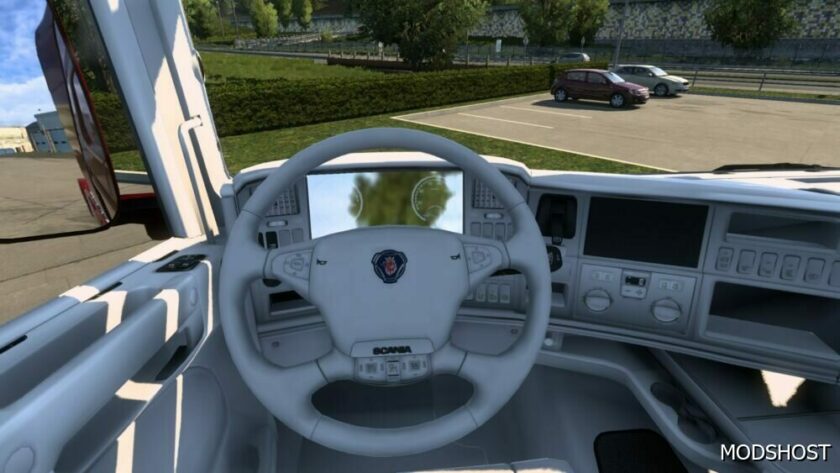 ETS2 Scania Mod: White Interior for Scania R 2009 (Featured)