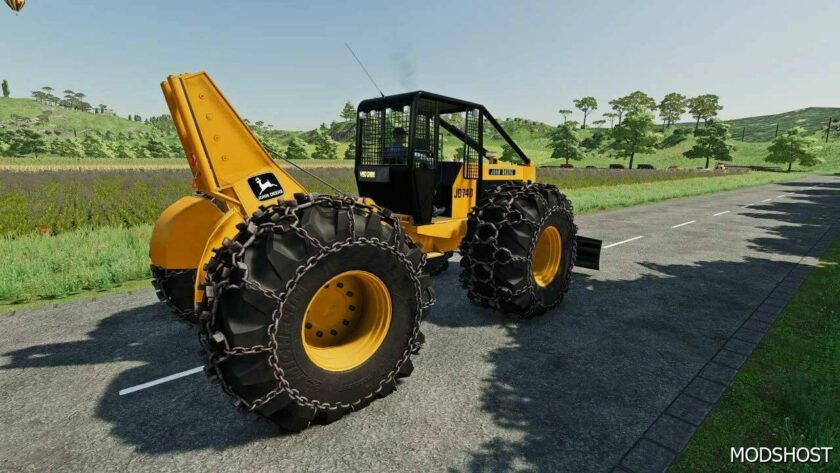 FS22 John Deere Forklift Mod: 740 Cable Skidder 4×4 (Featured)