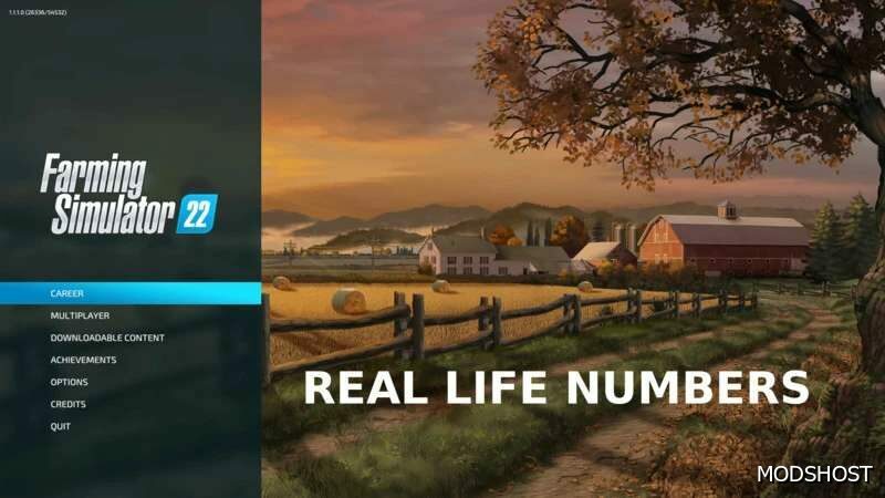 FS22 Mod: Real life numbers V1.0.2.2 (Featured)