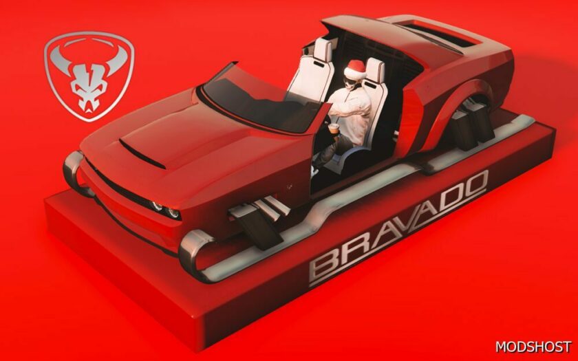 GTA 5 Vehicle Mod: Bravado Gauntlet Hellfire Sleigh (Featured)