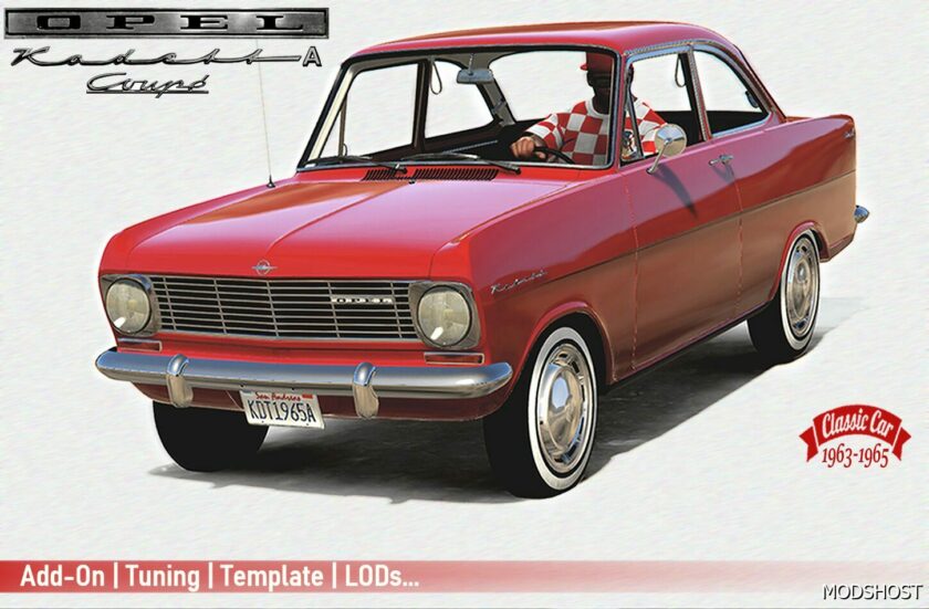 GTA 5 Vehicle Mod: Opel Kadett A Coupé Add-On | Tuning | Template | Lods (Featured)