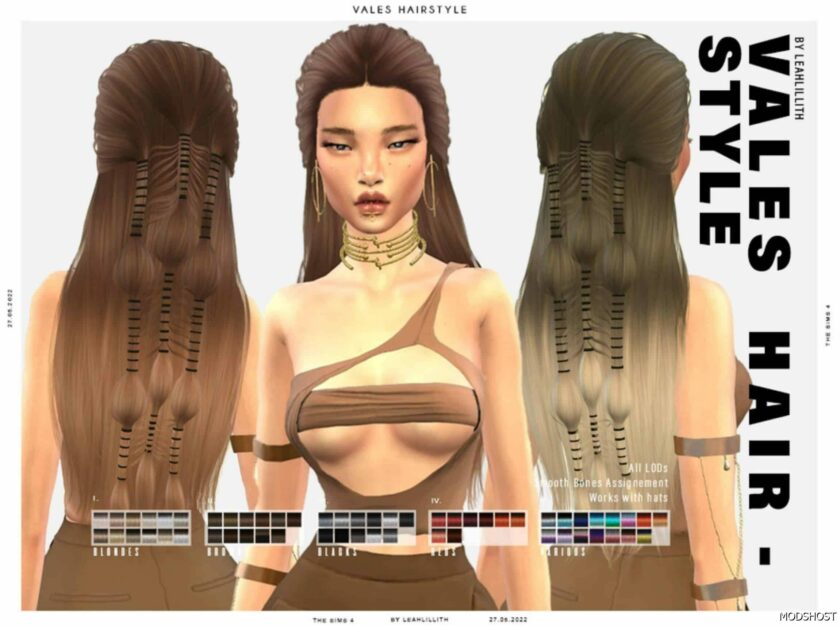 Sims 4 Female Mod: Leahlillith Vales Hairstyle (Featured)