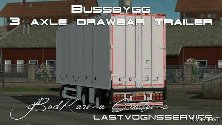 ETS2 Mod: Bussbygg 3 Axle Drawbar Trailer V1.4.1 (Featured)