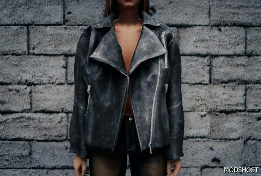 GTA 5 Player Mod: Oversized Biker Jacket for MP Female (Featured)