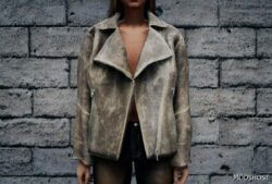 GTA 5 Player Mod: Oversized Biker Jacket for MP Female (Image #3)