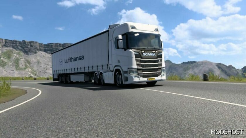 ETS2 Scania Mod: Lufthansa Skin (Featured)