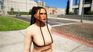 GTA 5 Player Mod: Braids Hair for MP Female (Featured)