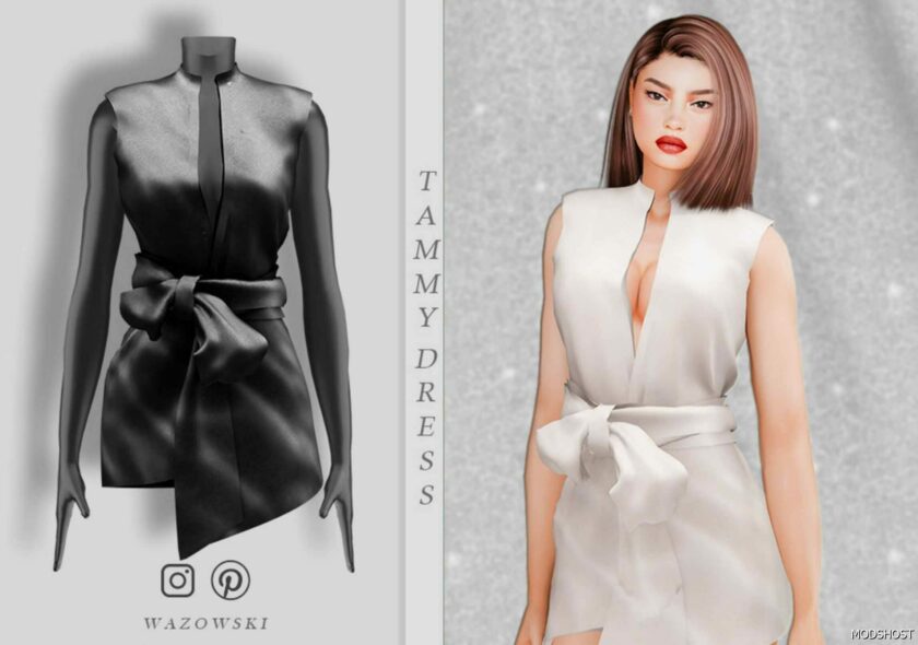 Sims 4 Dress Clothes Mod: Tammy Dress (Featured)