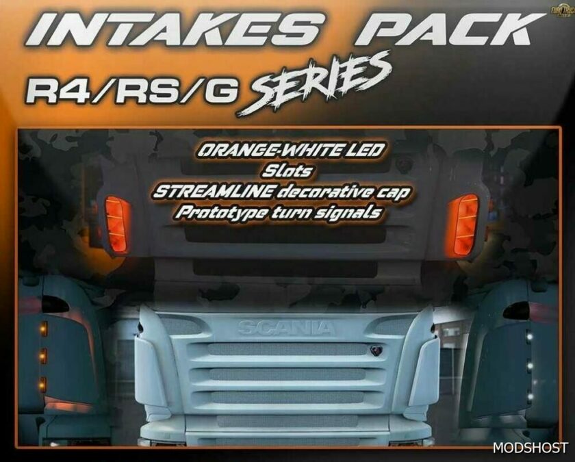 ETS2 RJL Part Mod: Scania Intakes Pack for RJL Rs-R4-G 1.49 (Featured)