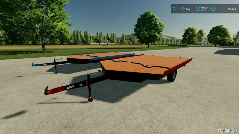 FS22 Mod: Open Deck Sled Trailer CHS (Featured)