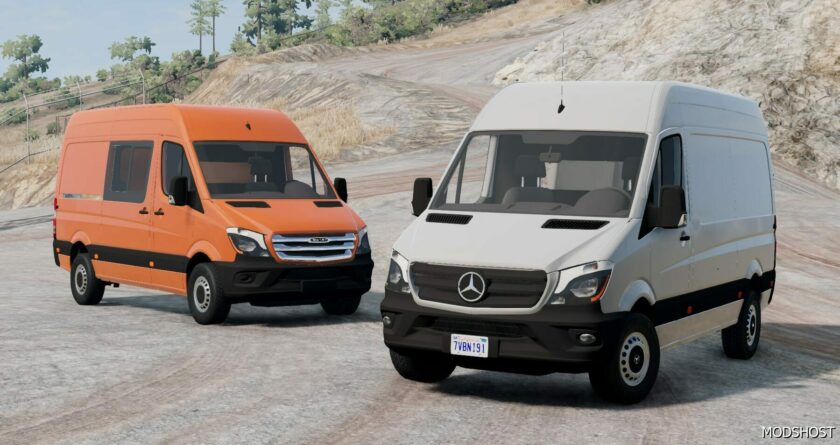 BeamNG Mercedes-Benz Car Mod: Sprinter V3.1 0.31 (Featured)