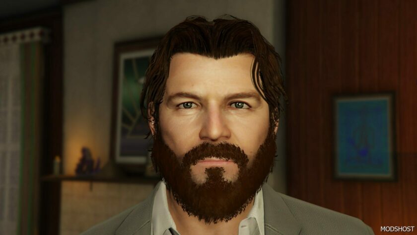 GTA 5 Player Mod: Better Michael DE Santa (Face, Beard & Hair) V1.4 (Featured)