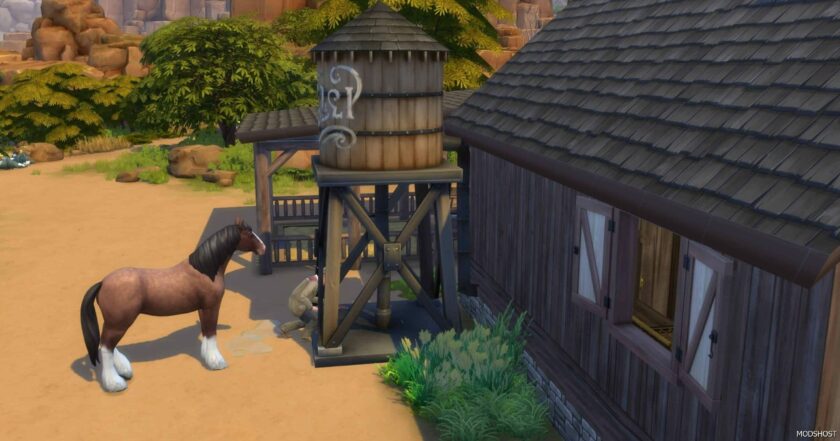 Sims 4 Object Mod: Farwest Water Tower (Featured)